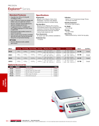 Thumbnail of document Data Sheet - Explorer Series, OHAUS Precision Balance